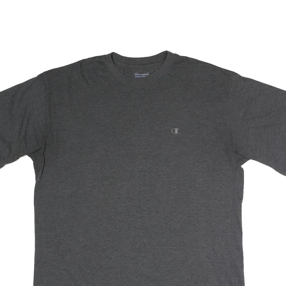 CHAMPION Mens Grey Graphic T-Shirt XL Short Sleeve Crew Neck Cotton Blend Casual