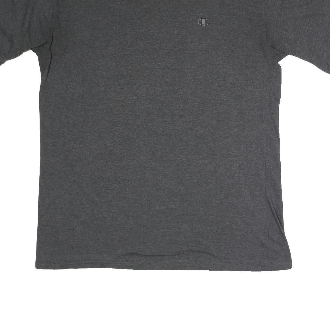 CHAMPION Mens Grey Graphic T-Shirt XL Short Sleeve Crew Neck Cotton Blend Casual