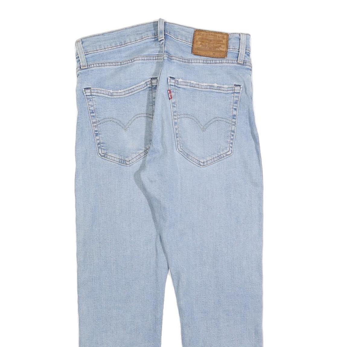 LEVI'S Womens Jeans W30 L26 Slim Slim Straight Denim Light Cotton Blend Zip Big