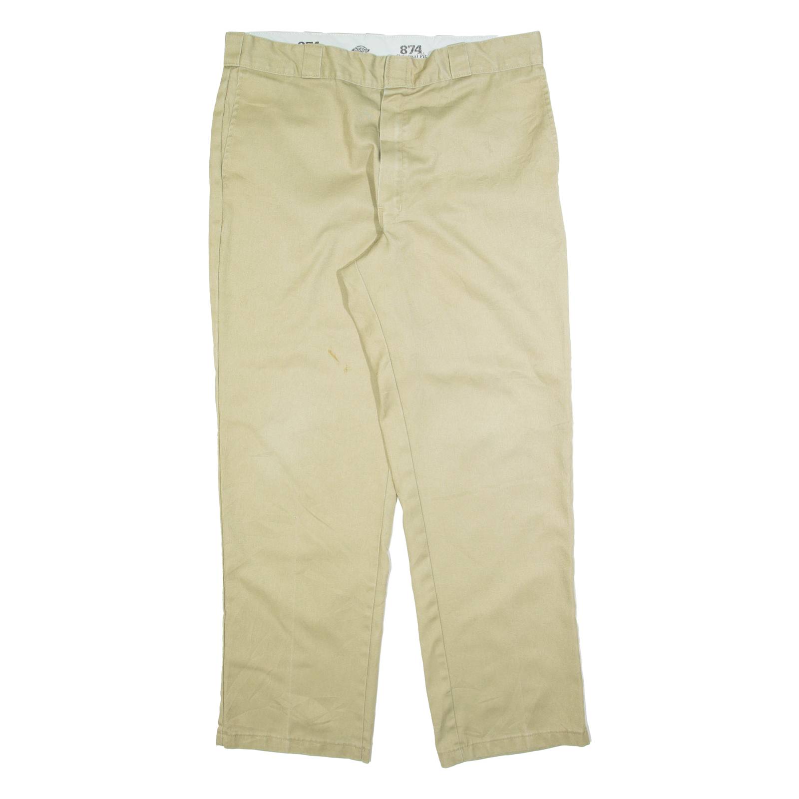 DICKIES 874 Workwear Mens Trousers Beige Regular Straight W38 L32