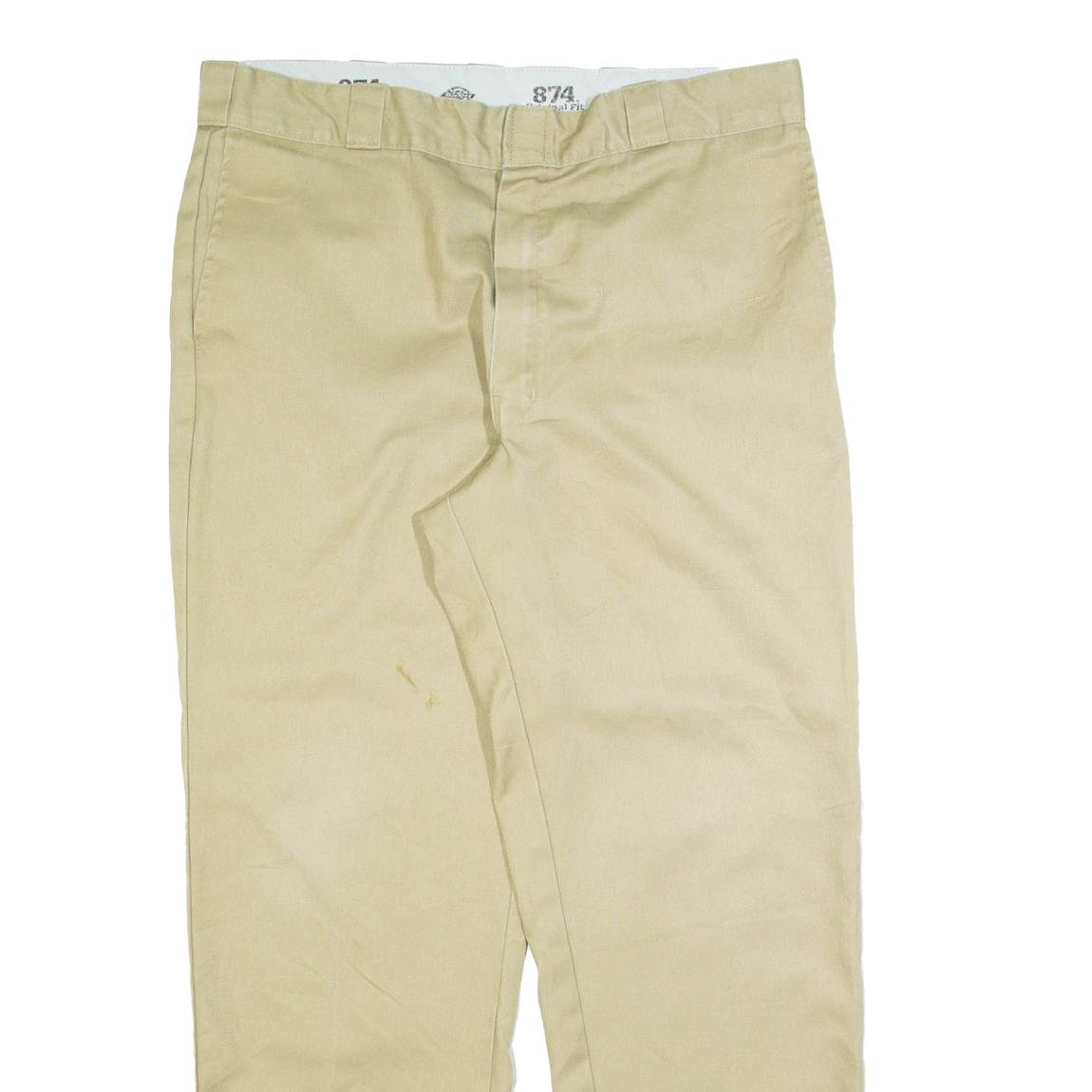 DICKIES 874 Workwear Mens Trousers Beige Regular Straight W38 L32