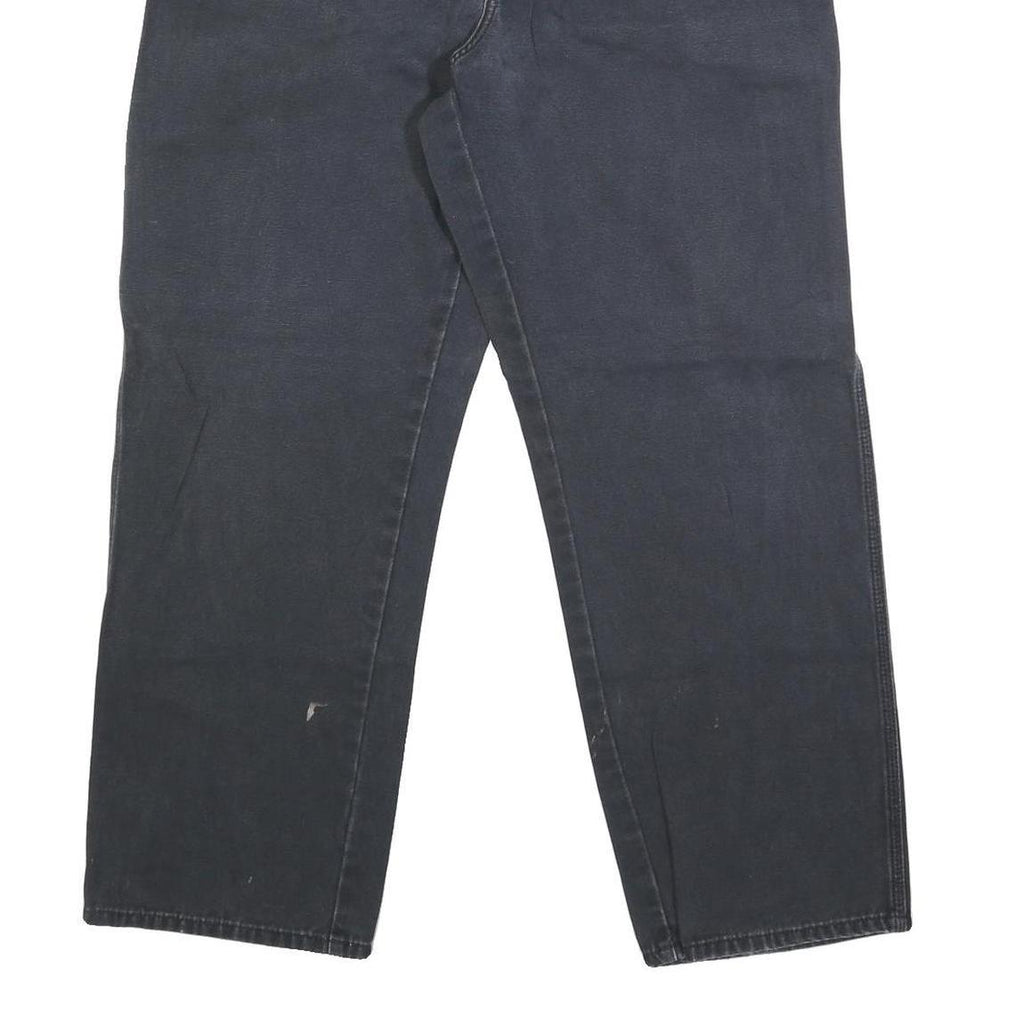 DICKIES Mens Regular Fit Workwear Black Denim Jeans W36 L30 Zip Closure