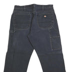 DICKIES Mens Regular Fit Workwear Black Denim Jeans W36 L30 Zip Closure