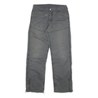 CARHARTT Mens Regular Grey Cotton Blend Regular Fit Trousers W34 L30 Workwear