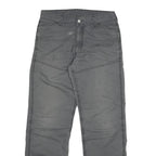 CARHARTT Mens Regular Grey Cotton Blend Regular Fit Trousers W34 L30 Workwear