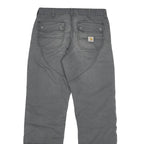 CARHARTT Mens Regular Grey Cotton Blend Regular Fit Trousers W34 L30 Workwear