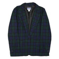 PENDLETON Womens Black Green Wool Check Blazer Jacket L Button Closure