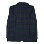 PENDLETON Womens Black Green Wool Check Blazer Jacket L Button Closure