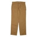 DICKIES Mens Cotton Blend Slim Beige Workwear Trousers W32 L31 Zip Pocket
