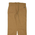 DICKIES Mens Cotton Blend Slim Beige Workwear Trousers W32 L31 Zip Pocket