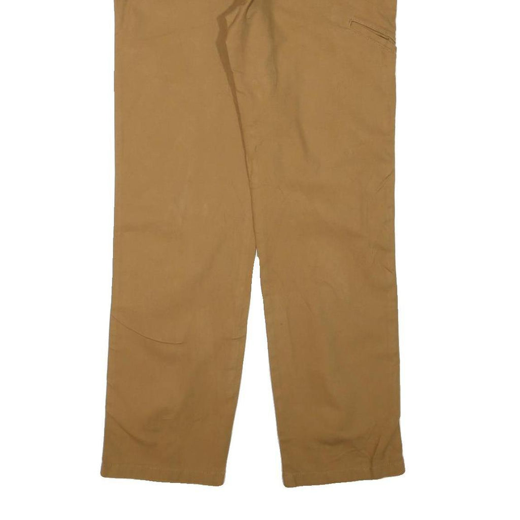 DICKIES Mens Cotton Blend Slim Beige Workwear Trousers W32 L31 Zip Pocket