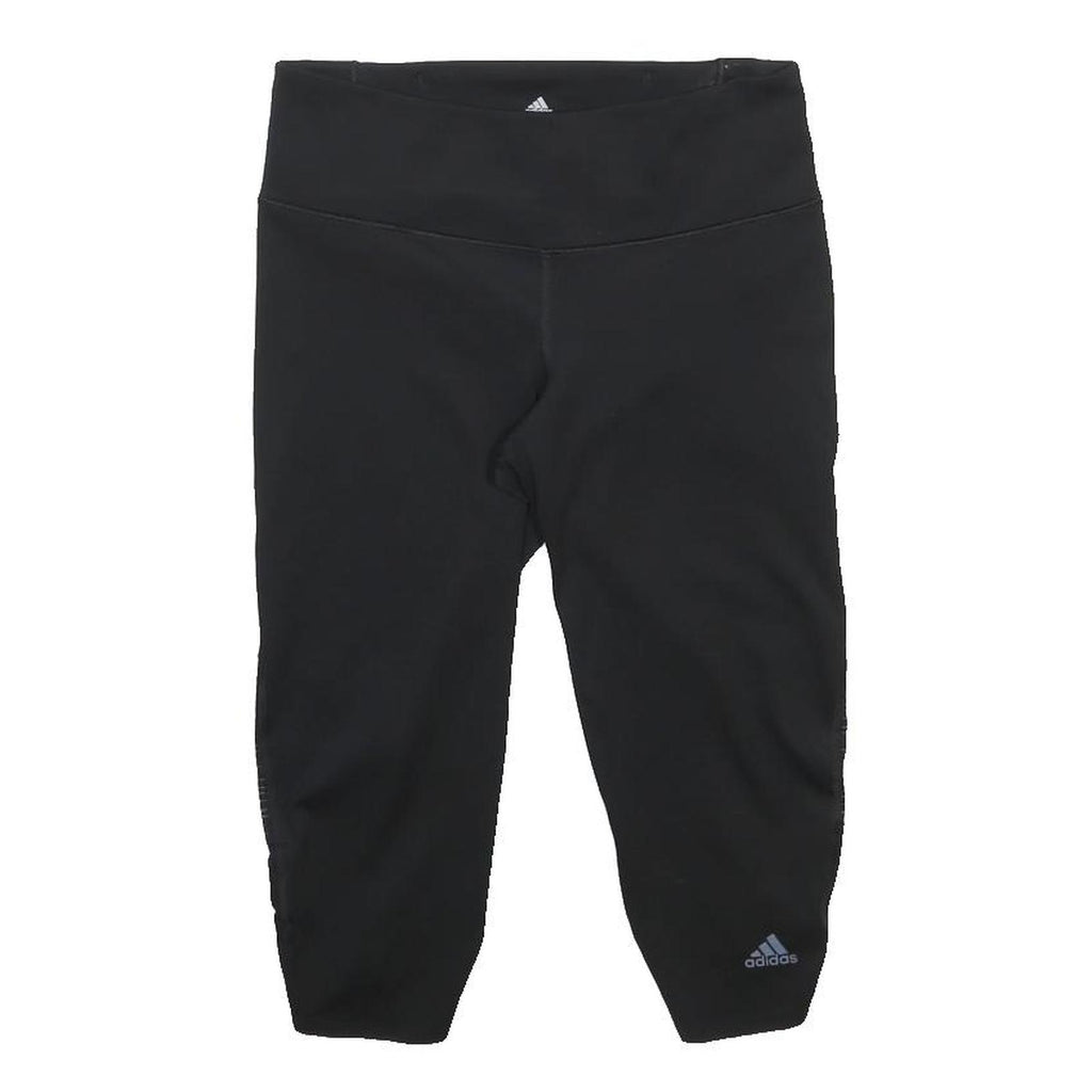 ADIDAS Womens Black Sports Capri Shorts S W27 Performance Activewear Gym