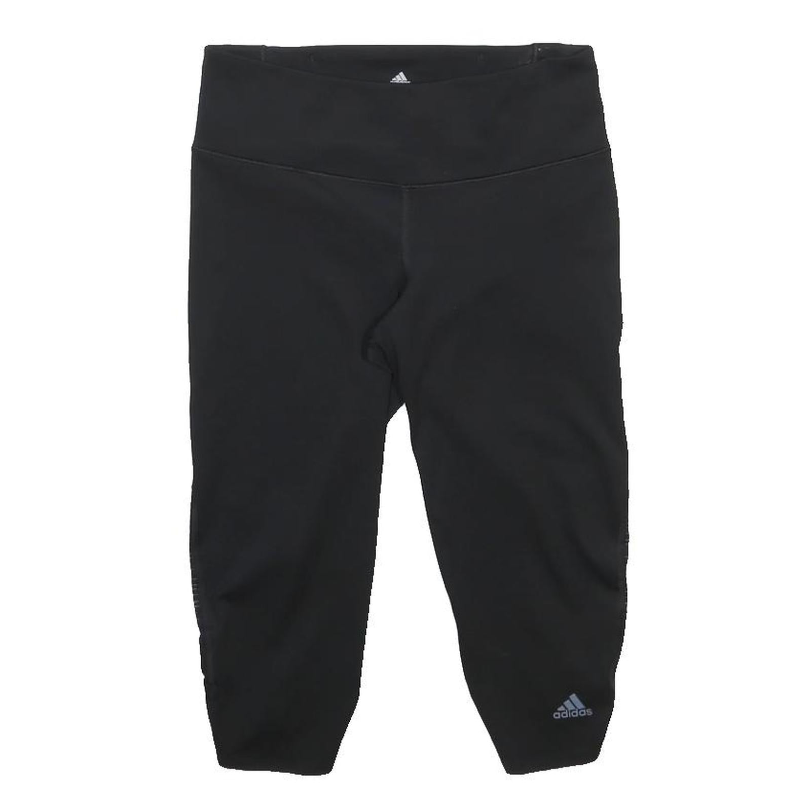 ADIDAS Womens Black Sports Capri Shorts S W27 Performance Activewear Gym
