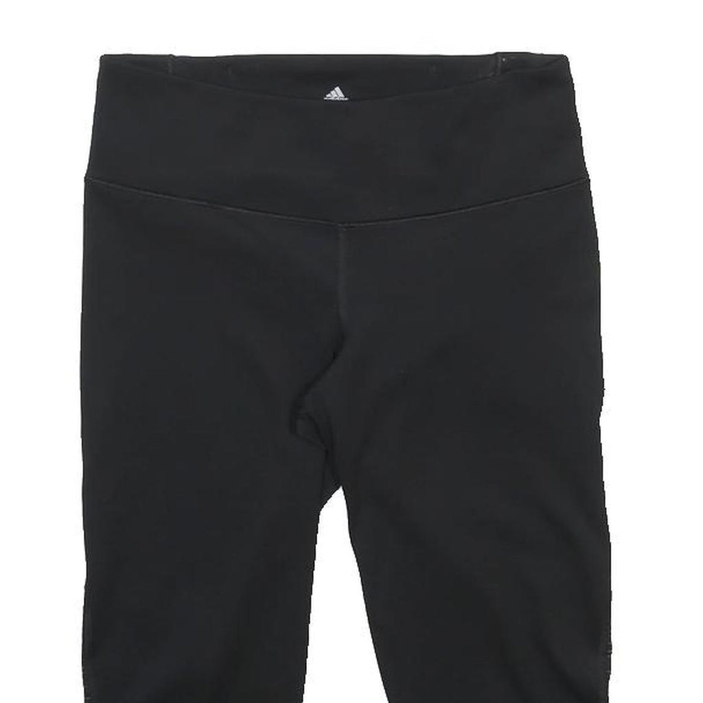 ADIDAS Womens Black Sports Capri Shorts S W27 Performance Activewear Gym