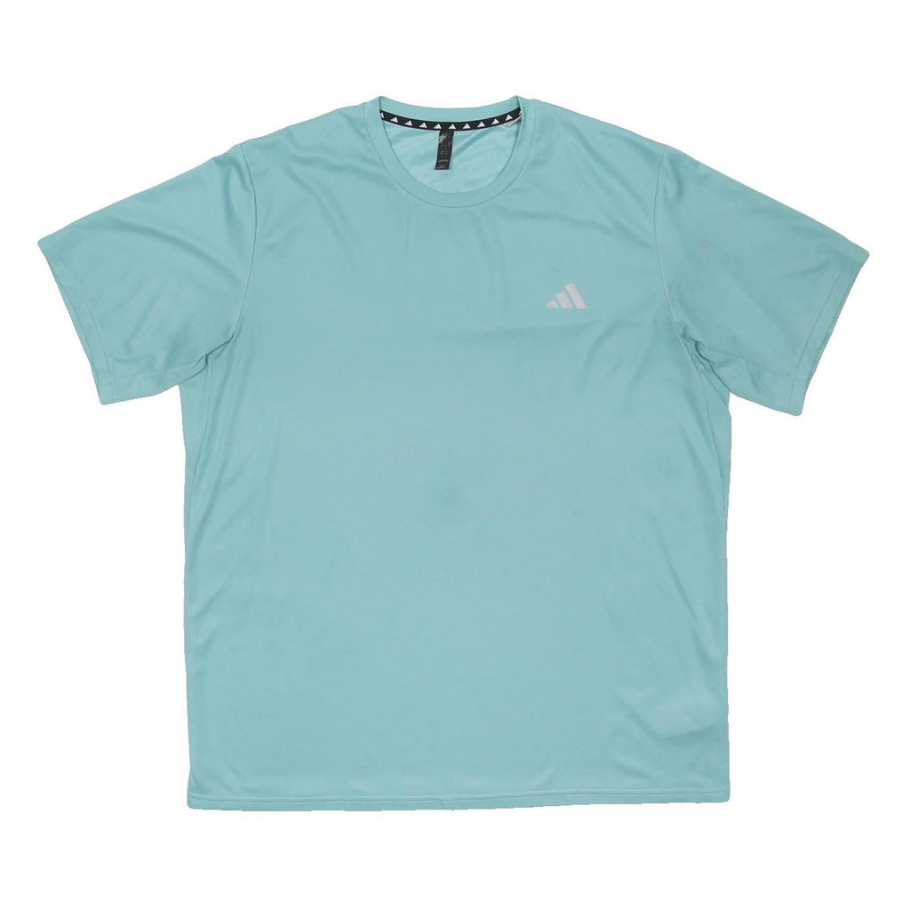 ADIDAS Mens Blue Crew Neck Short Sleeve Modern T-Shirt XL Polyester Blend Zip