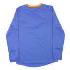 PUMA Mens Blue & Orange V-Neck Sweatshirt M Sportswear Polyester Blend Long