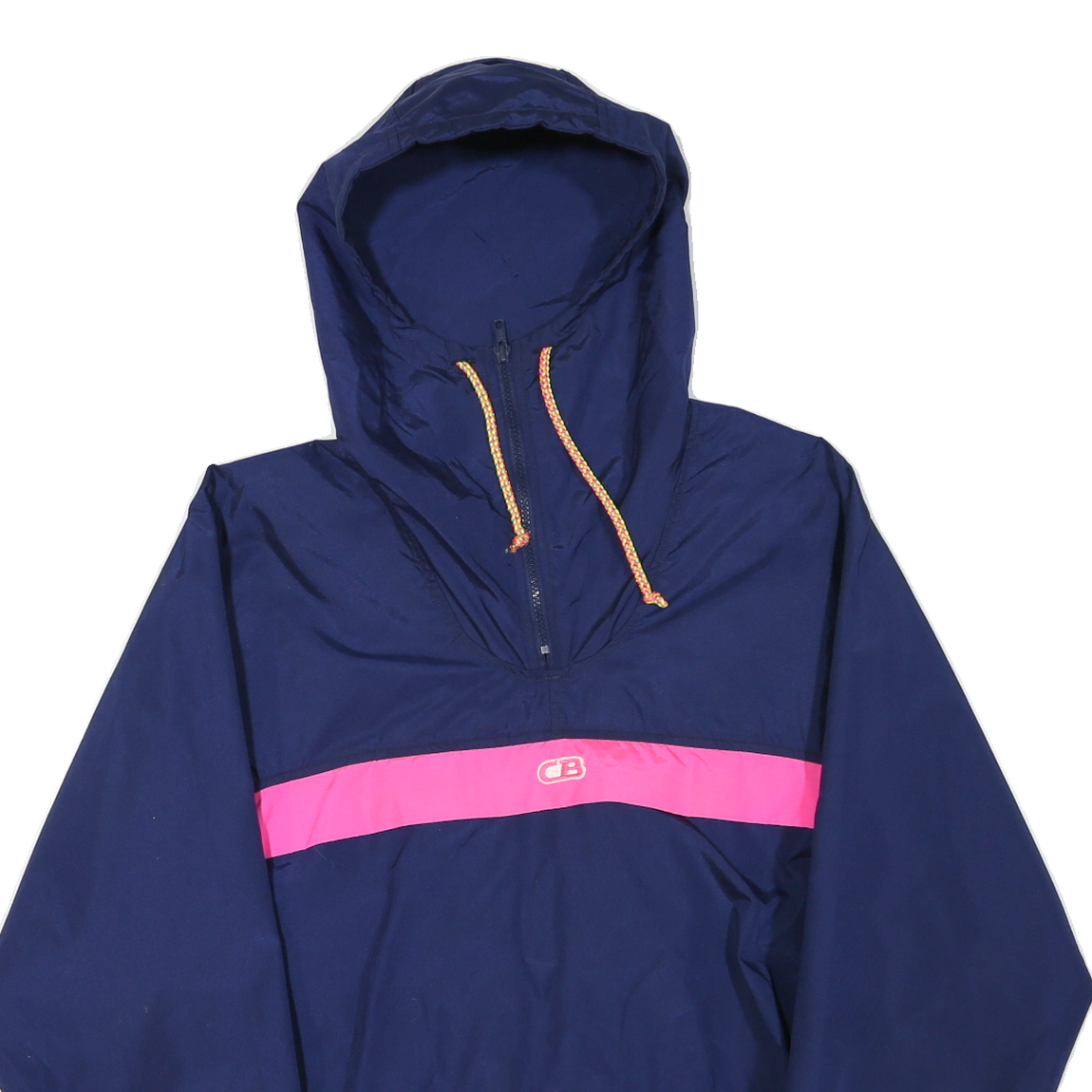 CB Womens Blue & Pink Polyester Blend Hooded Jacket XL Zip Outdoor Casual