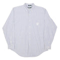 POLO RALPH LAUREN Mens Blue & White Striped Shirt M Button Down Cotton Casual