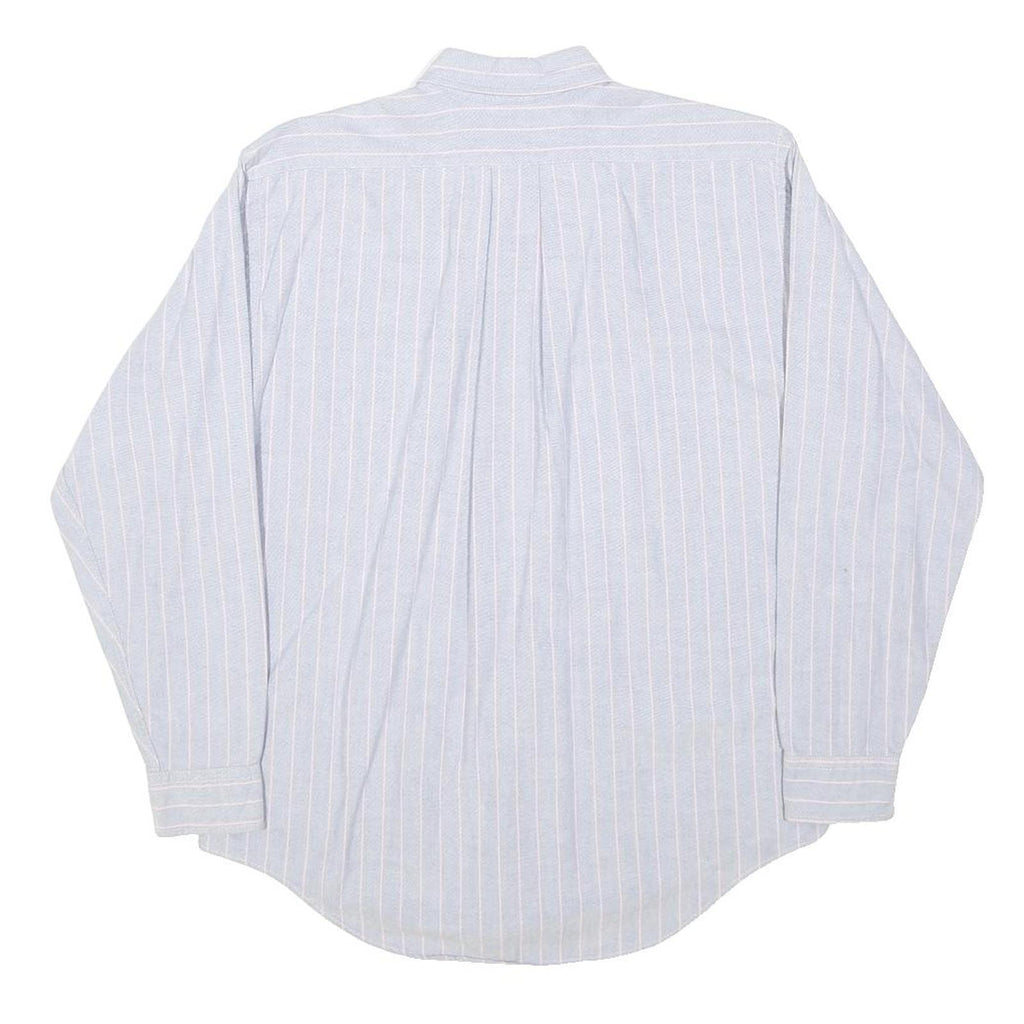POLO RALPH LAUREN Mens Blue & White Striped Shirt M Button Down Cotton Casual