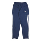 ADIDAS Mens Joggers Blue White Slim Tapered S W25 L30 Sports Track Pants