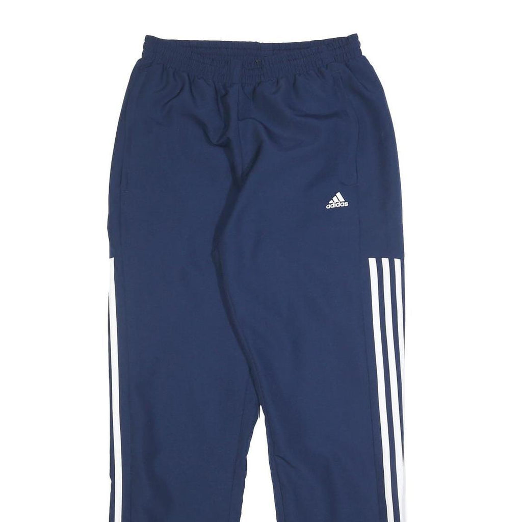 ADIDAS Mens Joggers Blue White Slim Tapered S W25 L30 Sports Track Pants