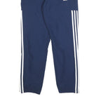 ADIDAS Mens Joggers Blue White Slim Tapered S W25 L30 Sports Track Pants