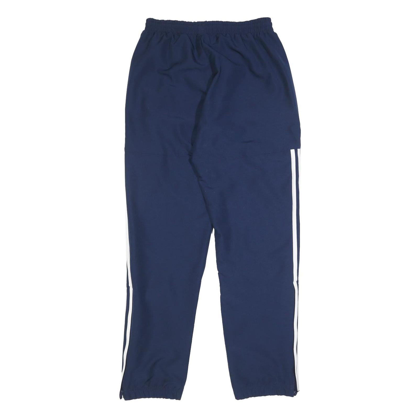 ADIDAS Mens Joggers Blue White Slim Tapered S W25 L30 Sports Track Pants