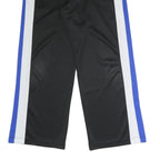 QUILOMBO Mens Joggers Black White & Blue L W37 L29 Polyester Blend Relaxed