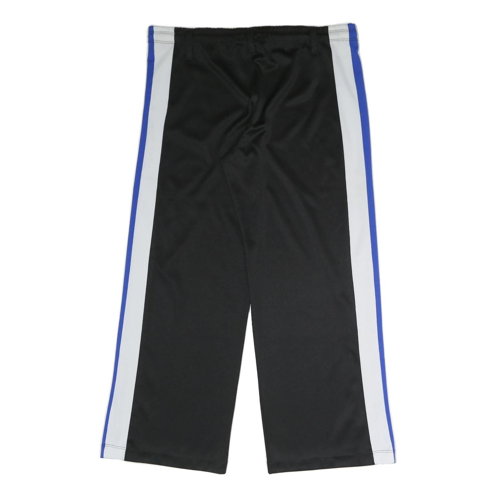 QUILOMBO Mens Joggers Black White & Blue L W37 L29 Polyester Blend Relaxed