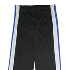 QUILOMBO Mens Joggers Black White & Blue L W37 L29 Polyester Blend Relaxed