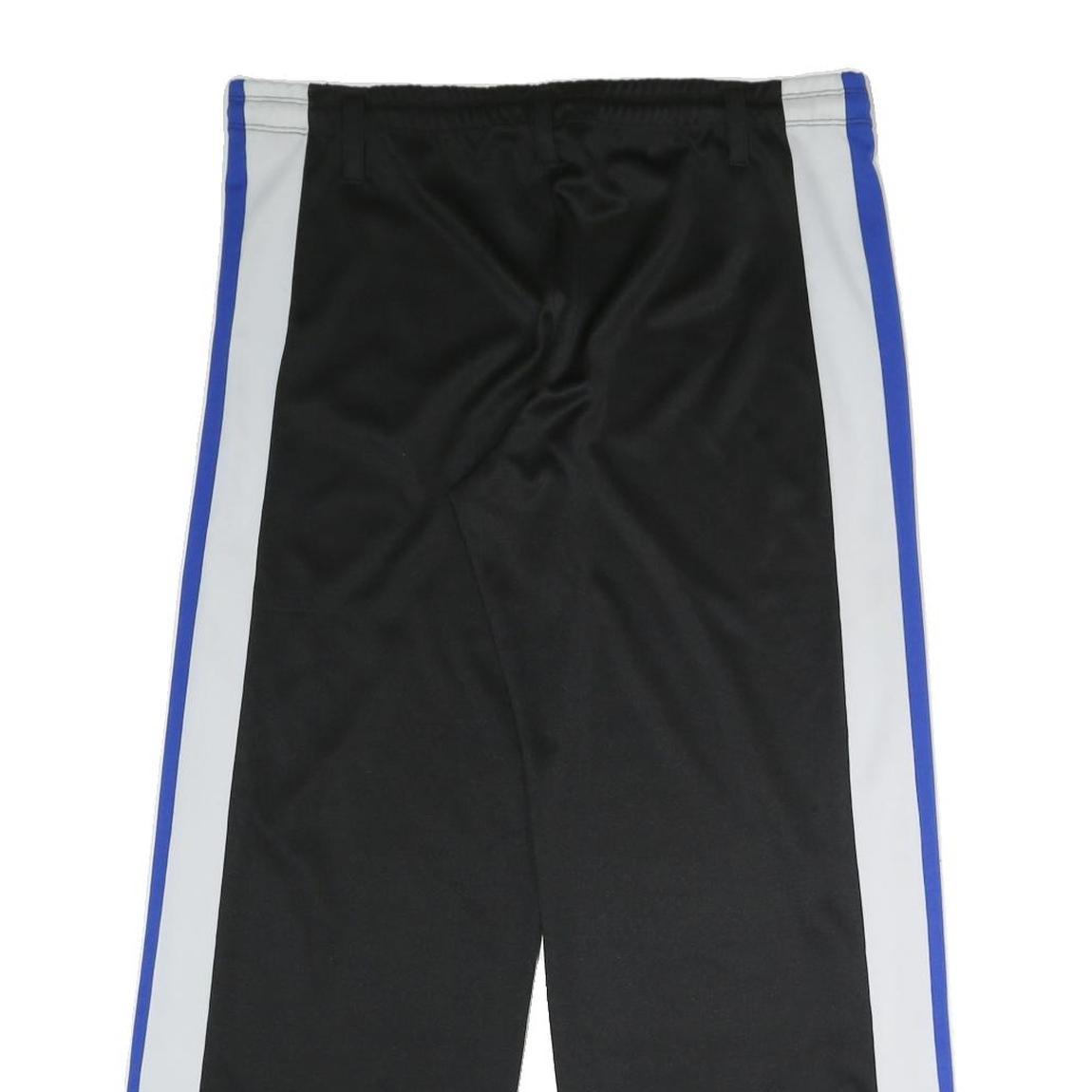 QUILOMBO Mens Joggers Black White & Blue L W37 L29 Polyester Blend Relaxed