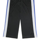 QUILOMBO Mens Joggers Black White & Blue L W37 L29 Polyester Blend Relaxed