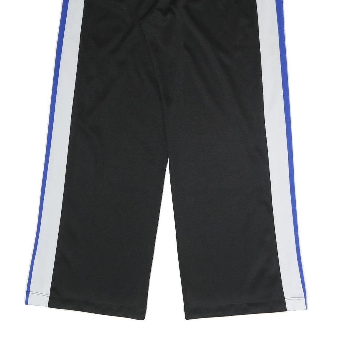 QUILOMBO Mens Joggers Black White & Blue L W37 L29 Polyester Blend Relaxed