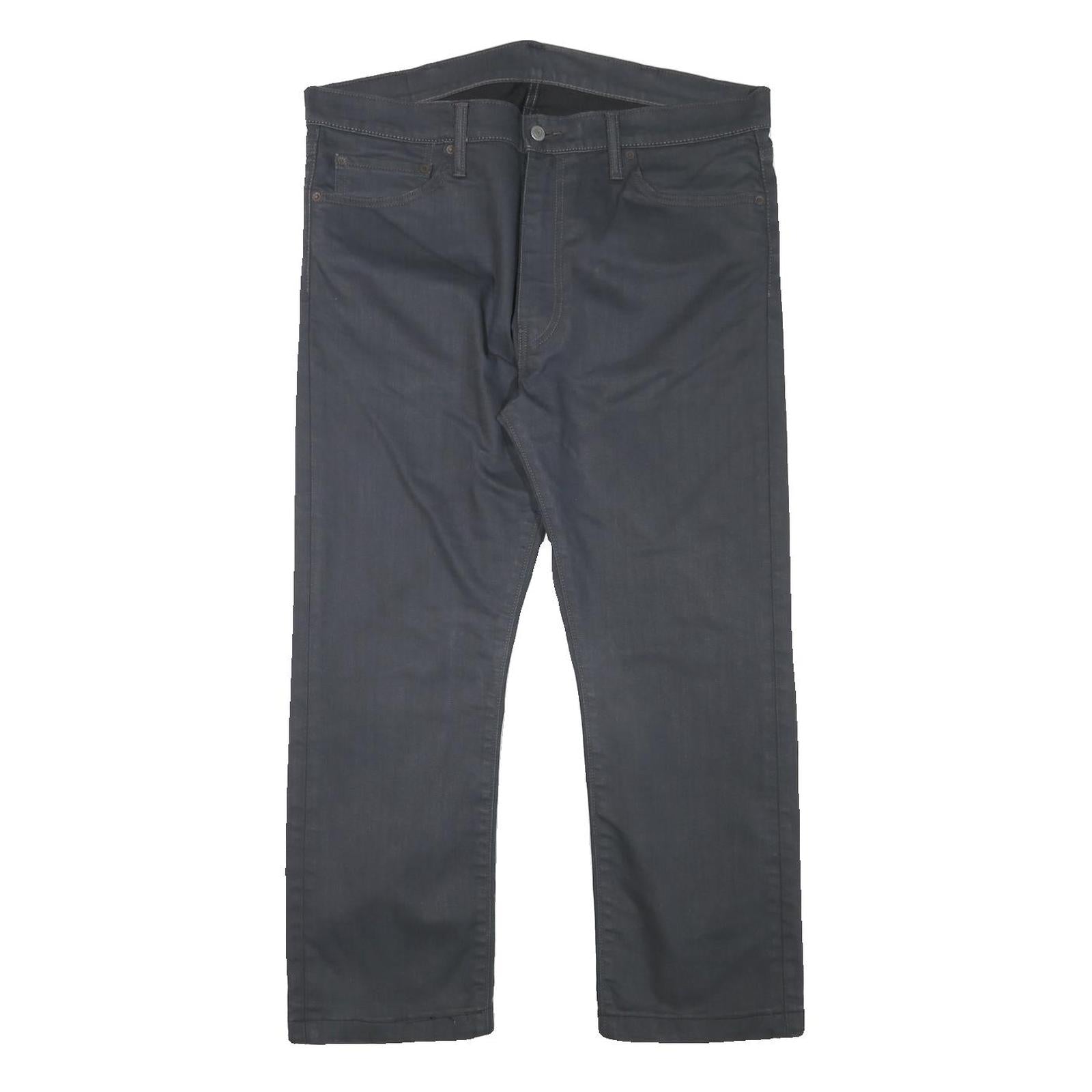 LEVI'S 513 Mens Jeans Regular Straight Denim Dark W38 L26 Stylish Zip Closure