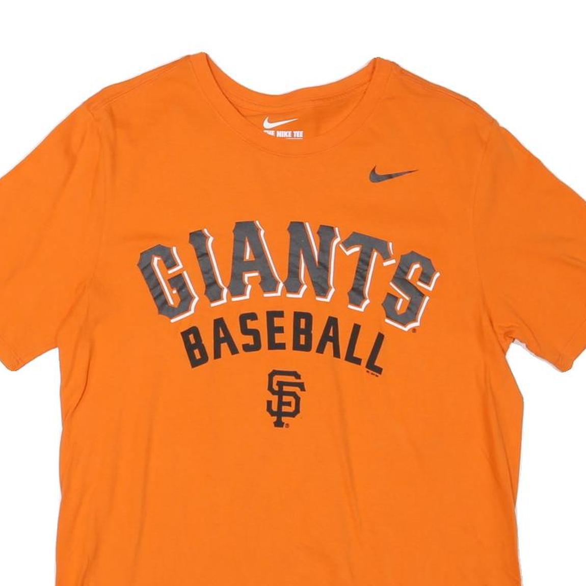 NIKE Mens Orange Giants Baseball Crew Neck Short Sleeve T-Shirt M