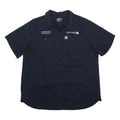 CARHARTT Womens Navy Blue Workwear Shirt XL United Logo Cotton Blend