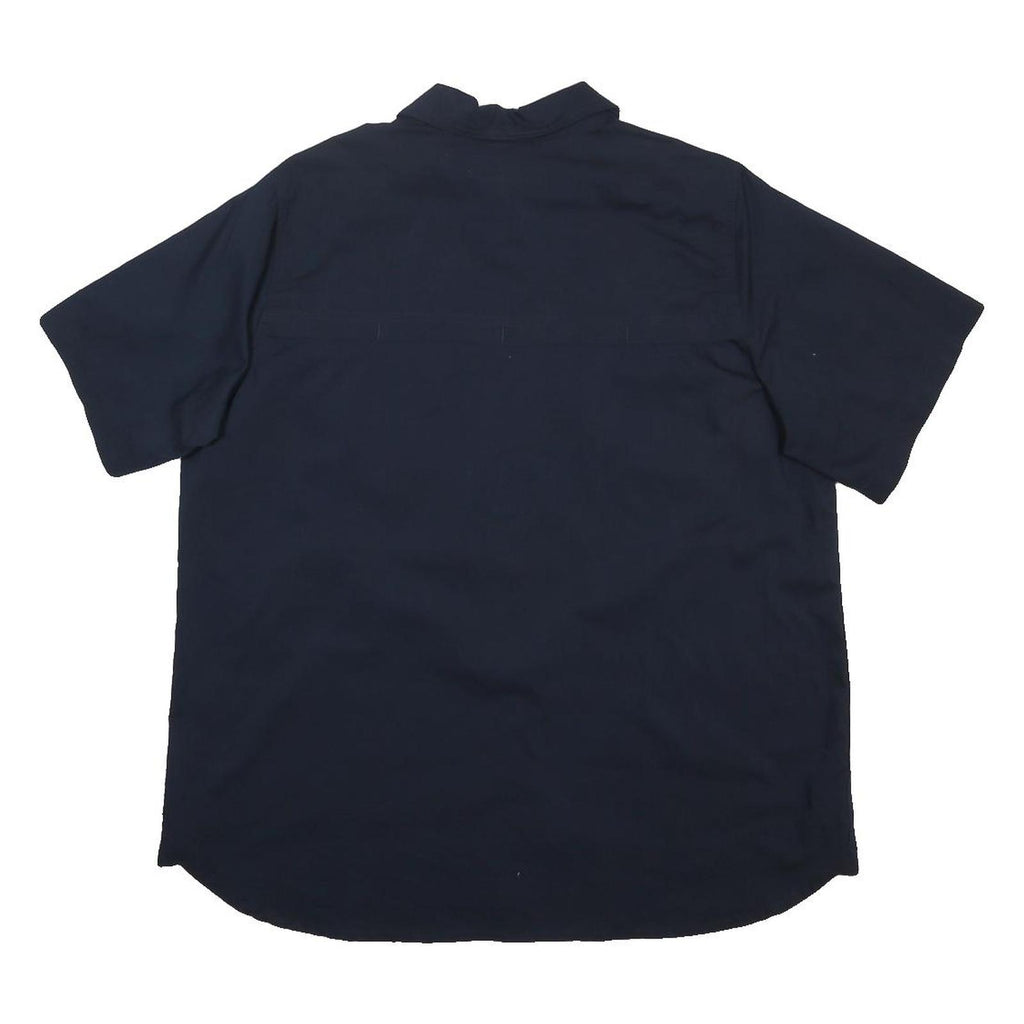 CARHARTT Womens Navy Blue Workwear Shirt XL United Logo Cotton Blend