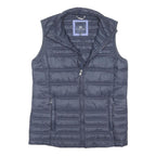 CREW CLOTHING Womens Navy Blue Puffa Jacket UK 10 Polyester Blend Zip Sleeveless