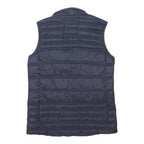 CREW CLOTHING Womens Navy Blue Puffa Jacket UK 10 Polyester Blend Zip Sleeveless