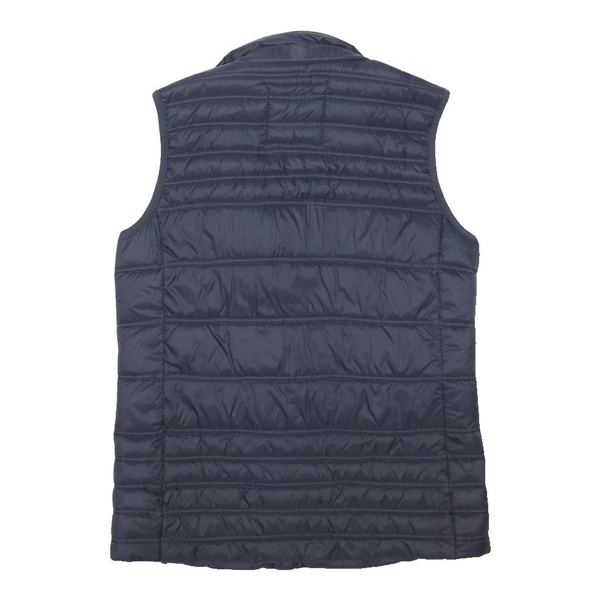 CREW CLOTHING Womens Navy Blue Puffa Jacket UK 10 Polyester Blend Zip Sleeveless
