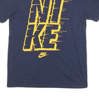 NIKE Mens Navy Blue & Yellow Graphic T-Shirt M Short Sleeve Crew Neck Casual