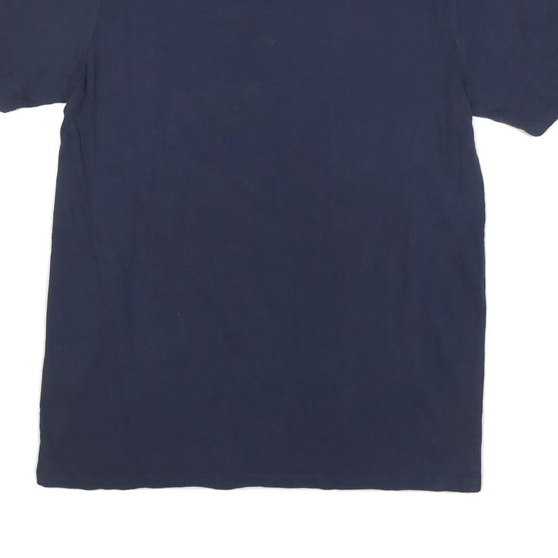 NIKE Mens Navy Blue & Yellow Graphic T-Shirt M Short Sleeve Crew Neck Casual