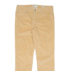 CALVIN KLEIN Womens Cotton Blend Beige Slim Straight Trousers W32 L30 Stylish