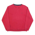 NAUTICA Mens Red Crew Neck L Sweatshirt Cotton Blend Pullover Casual