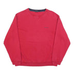 NAUTICA Mens Red Crew Neck L Sweatshirt Cotton Blend Pullover Casual