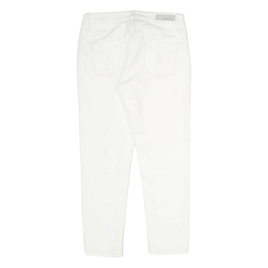 CALVIN KLEIN JEANS Capri Womens Jeans White Regular Jegging W28 L24