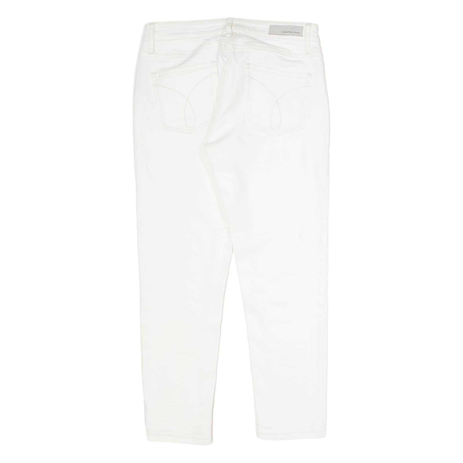 CALVIN KLEIN JEANS Capri Womens Jeans White Regular Jegging W28 L24