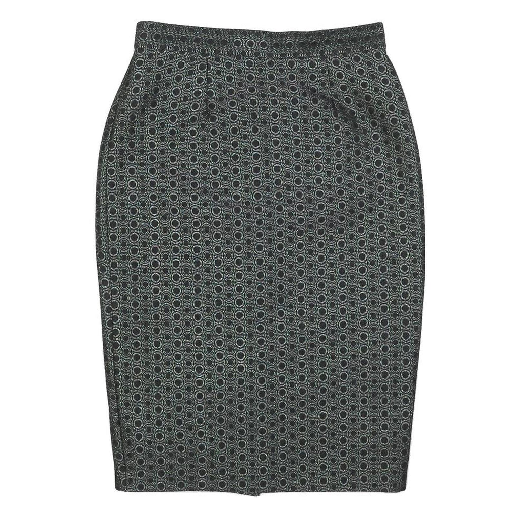 WHISTLES Womens Grey Mini Cotton Blend Pencil Skirt S Polka Dot Pattern