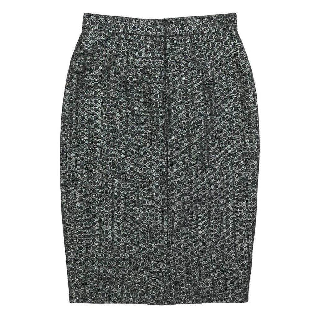 WHISTLES Womens Grey Mini Cotton Blend Pencil Skirt S Polka Dot Pattern