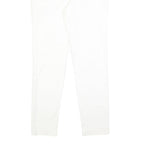 MAX MARA STUDIO Womens Cotton Blend White Slim Trousers W28 L28 Zip Closure